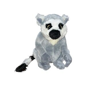 Ganz‎ Webkinz Ring-Tailed Lemur Plush Stuffed Animal Grey HM388 Striped Tail 9"